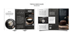 Free Moody Food Restaurant Trifold Brochure Concept Mock-Up Psd