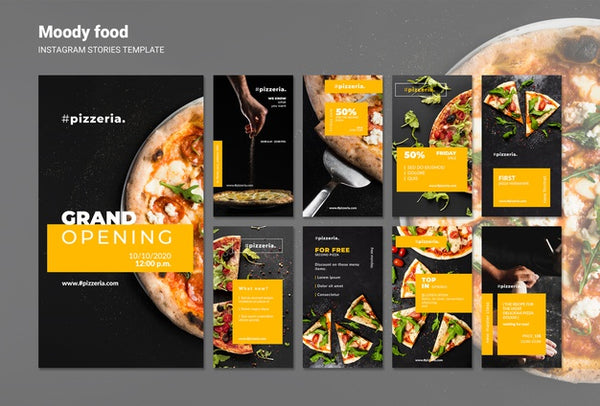 Free Moody Restaurant Food Instagram Stories Template Psd