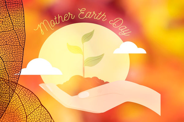 Free Mother Earth Day With Translucent Leaves Psd