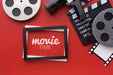 Free Movie Clapper Board And Mock-Up Frame Psd