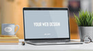 Free Mug & Laptop Website Mockup Psd