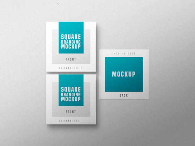 Free Multiple Square Business Card Mockup Psd – DreamBundles