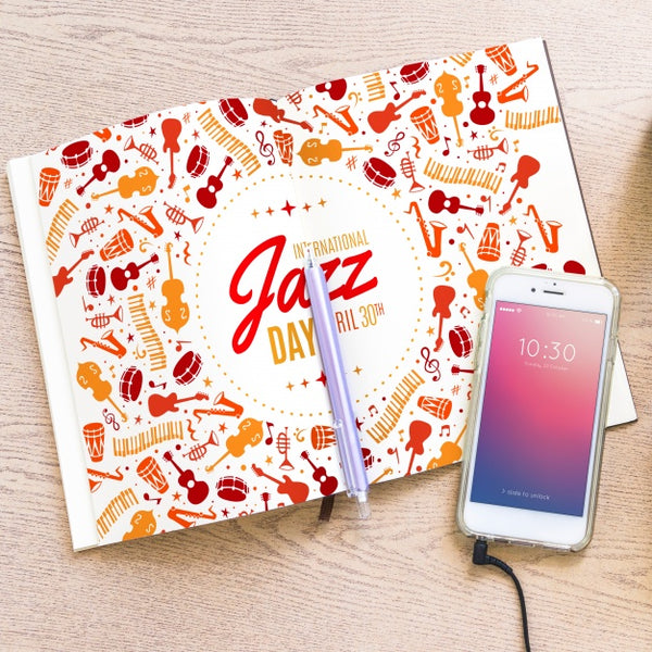 Free Music Mockup With Smartphone And Brochure Psd