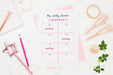 Free My Weekly Planner With Make-Up Brushes Psd