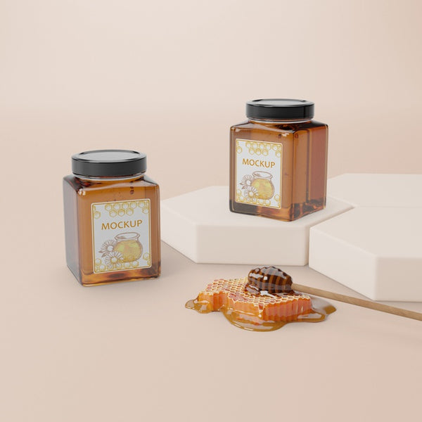 Free Natural Honey Product On Table Psd