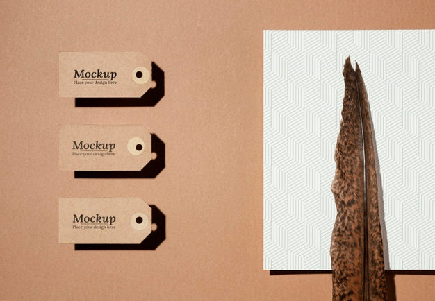 Free Natural Material Tags Mock-Up Psd