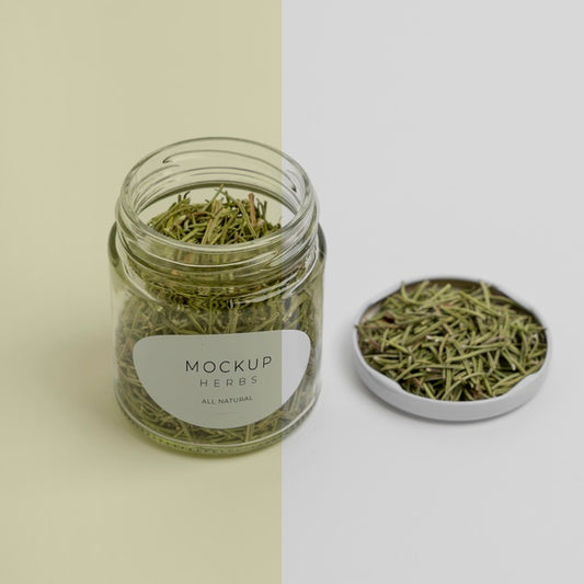Free Natural Spices With Label Mock-Up Assortment Psd