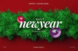 Free New Year And Winter Background Mockup With Christmas Tree Branches Top View For Poster Or Banner Psd