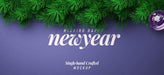 Free New Year Background Mockup With Decorative Christmas Tree Branches For Promotion Poster Or Banner Psd