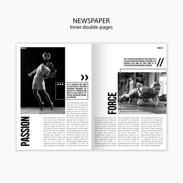 Free Newspaper Template About Force For Passion Psd