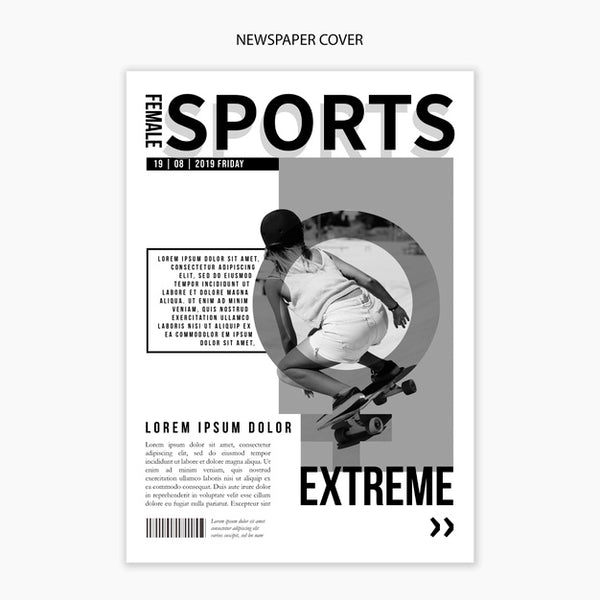 Free Newspaper Template About Sports Psd