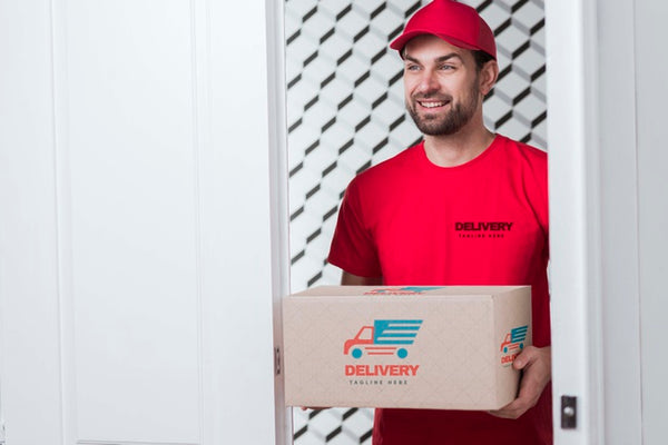 Free Non-Stop Delivery And Smiley Postman Psd