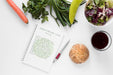 Free Notebook Mock-Up With Vegetarian Food Psd