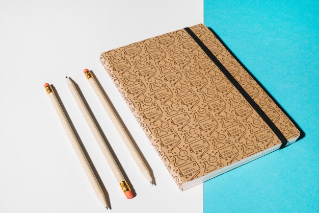 Free Notebook Mockup For Education Concept Psd
