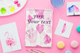 Free Notebook With Drawing On Paper Sheets Psd