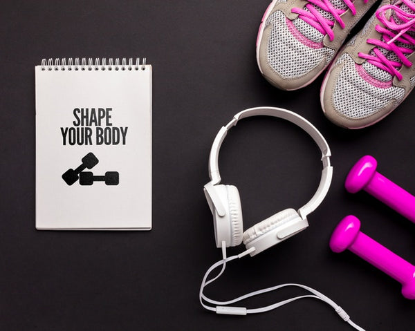 Free Notebook With Fitness Motivational Message Psd