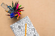 Free Notepad Mockup With Back To School Concept Psd