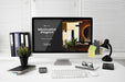 Free Office Desk Mock-Up With Computer Psd