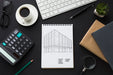 Free Office Desk With Calculator, Coffee And Notebook Mock-Up Psd