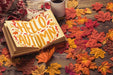 Free Open Book Mockup With Autumn Concept Psd