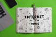 Free Open Book Mockup With Iot Concept Psd