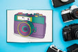 Free Open Book Mockup With Photography Concept Psd