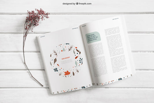 Free Open Brochure Mock Up Psd