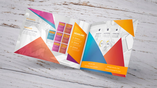 Free Open Brochure Mockup Psd