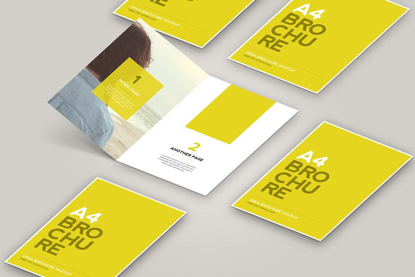 Free Open Brochure Mockup