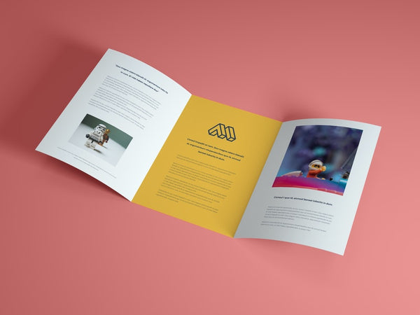 Free Open Brochure Psd Mockup