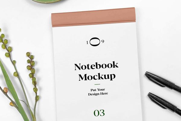 Free Open Notebook Mockup