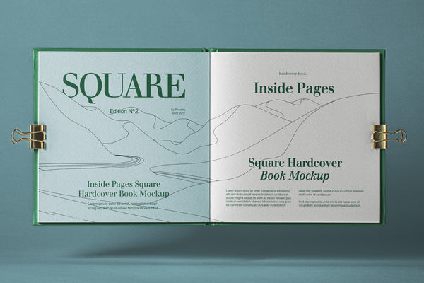 Free Open Square Psd Catalog Mockup