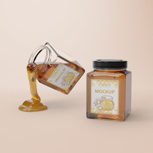 Free Opened Jar With Honey Psd