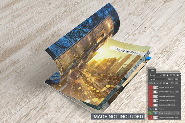 Free Opened Magazine Mockup Psd