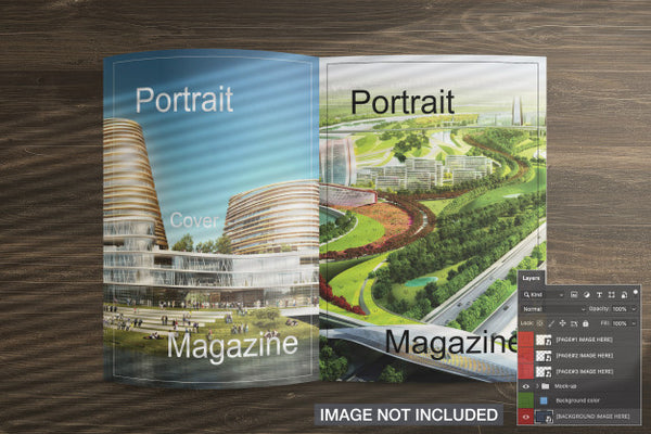 Free Opened Magazine Mockup Psd