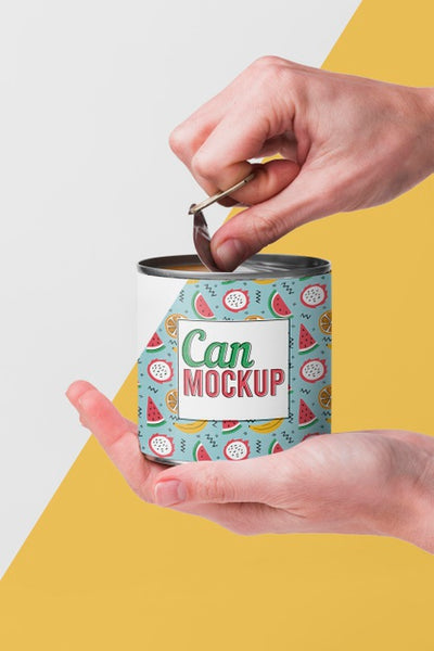 Free Opening Tin Can Psd