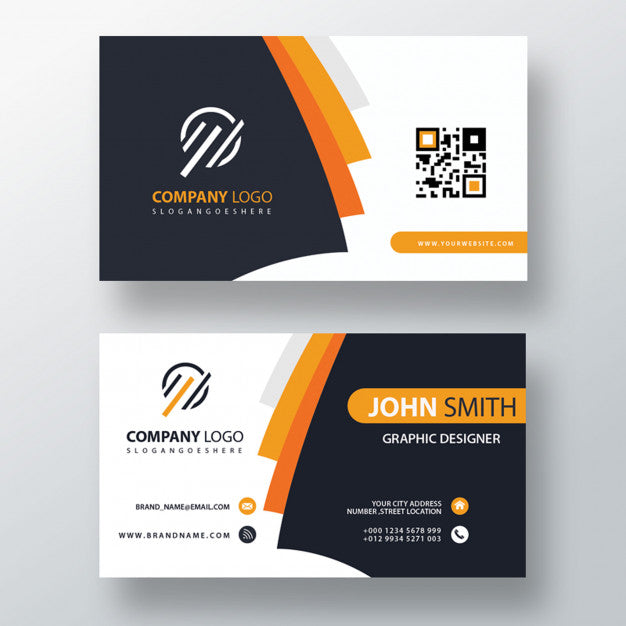 Free Orange Elegant Corporate Card Psd