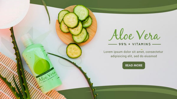 Free Organic Lotion Mock-Up With Cucumber Slices Psd
