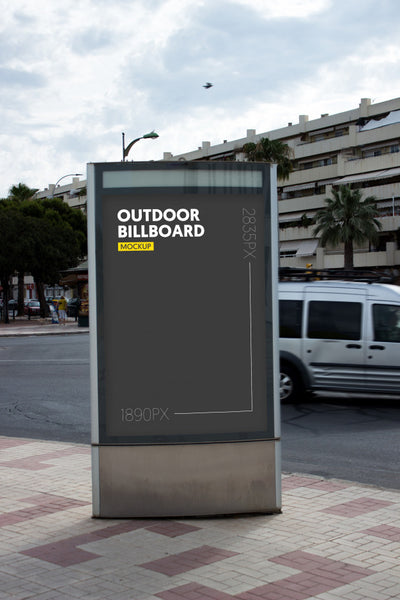 Free Outdoor Billboard In City Psd