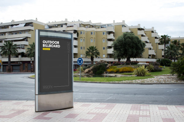 Free Outdoor Billboard In City Psd