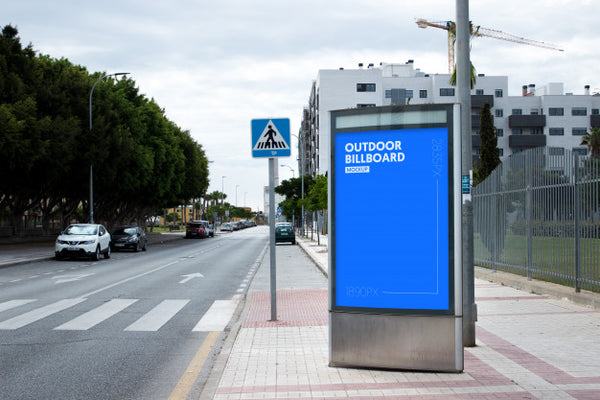 Free Outdoor Billboard Next To Park Psd