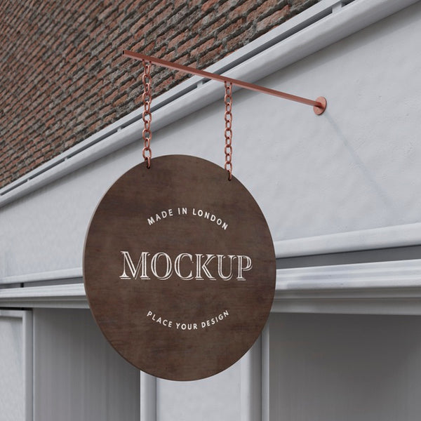 Free Outdoor Business Sign Mock-Up Psd