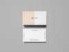 Free Overhead Business Card Mockup