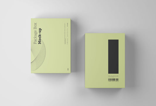 Free Package Box Mockup Top View