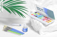 Free Paint Set Mockup, Perspective Psd