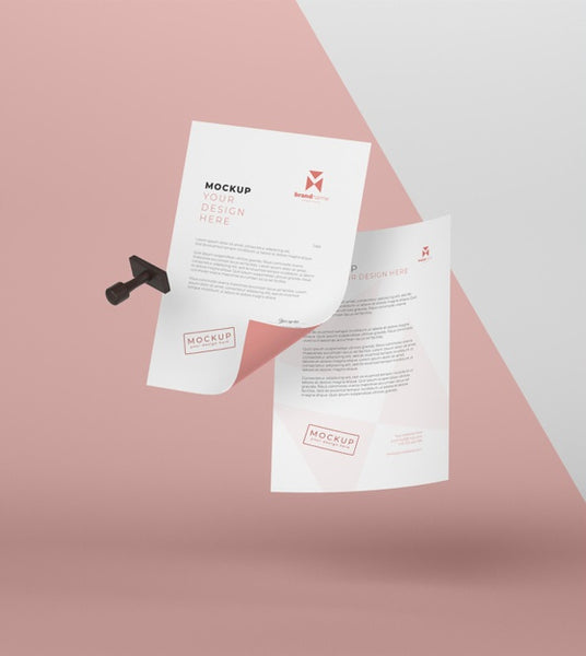 Free Paper And Seal Mock-Up Composition Psd