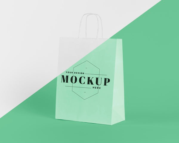 Free Paper Bag Concept With Mock-Up Psd