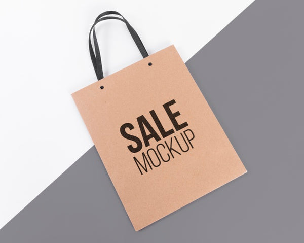 Free Paper Bag Concept With Mock-Up Psd