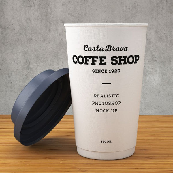 Free Paper Coffee Cup Mockup Psd