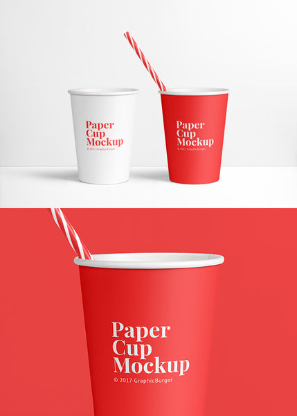 Free Paper Cup Mockup Psd